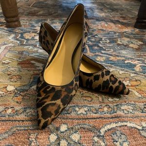 Nine West Leopard Print Calf Hair Kitten Heel